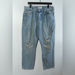 Free People We The Free Distressed Straight Leg Jeans